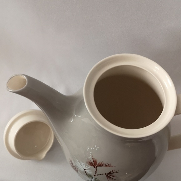 Beautiful Royal Doulton Coffee / Tea Pot w Sugar w Lid & Creamer Set Frost Pine - Picture 4 of 11